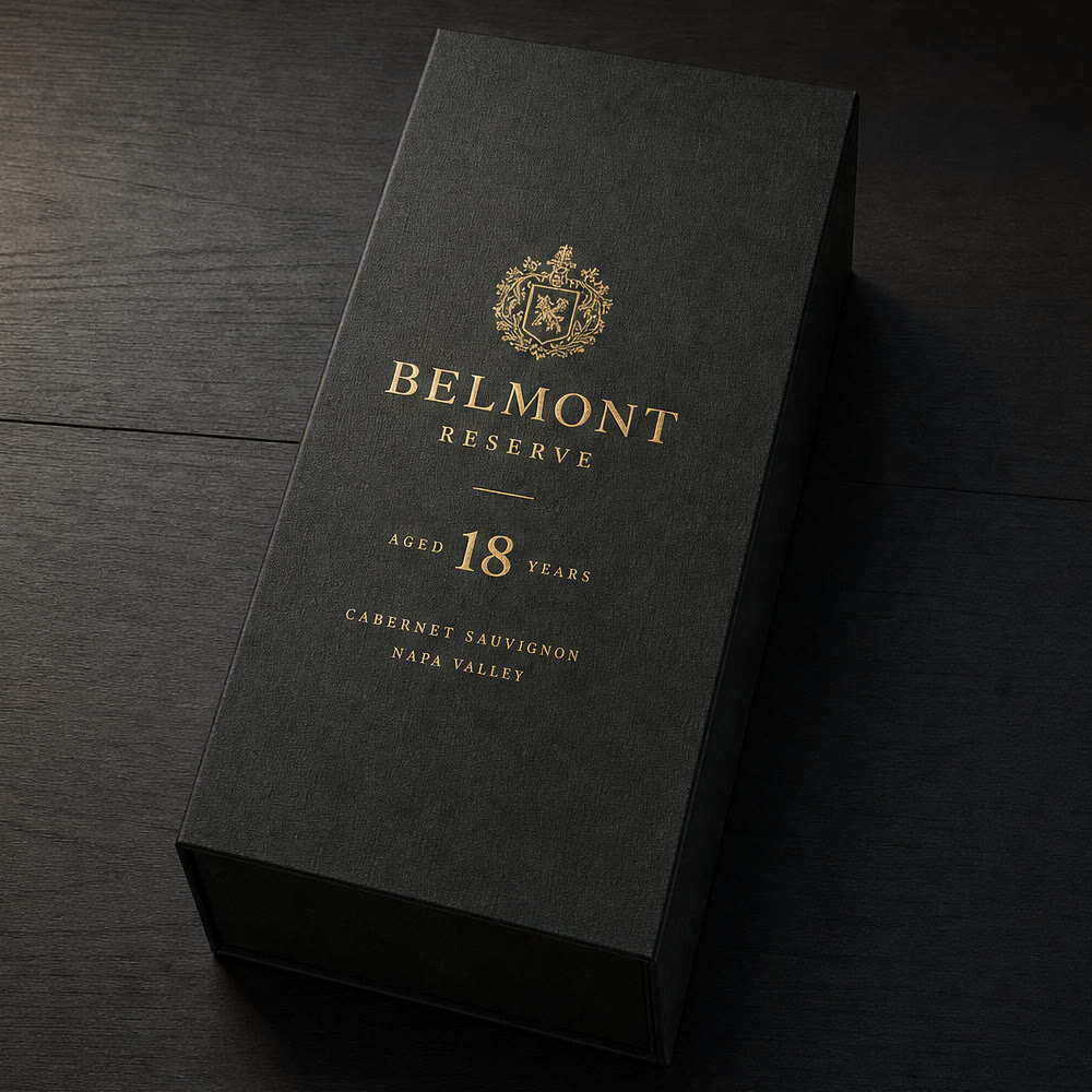 Rigid presentation box with moulded insert holding a bottle